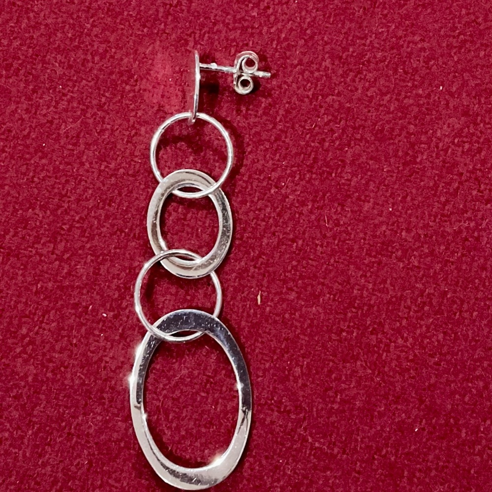 Sterling Silver Dangle Drop Earrings - Picture 2 of 5